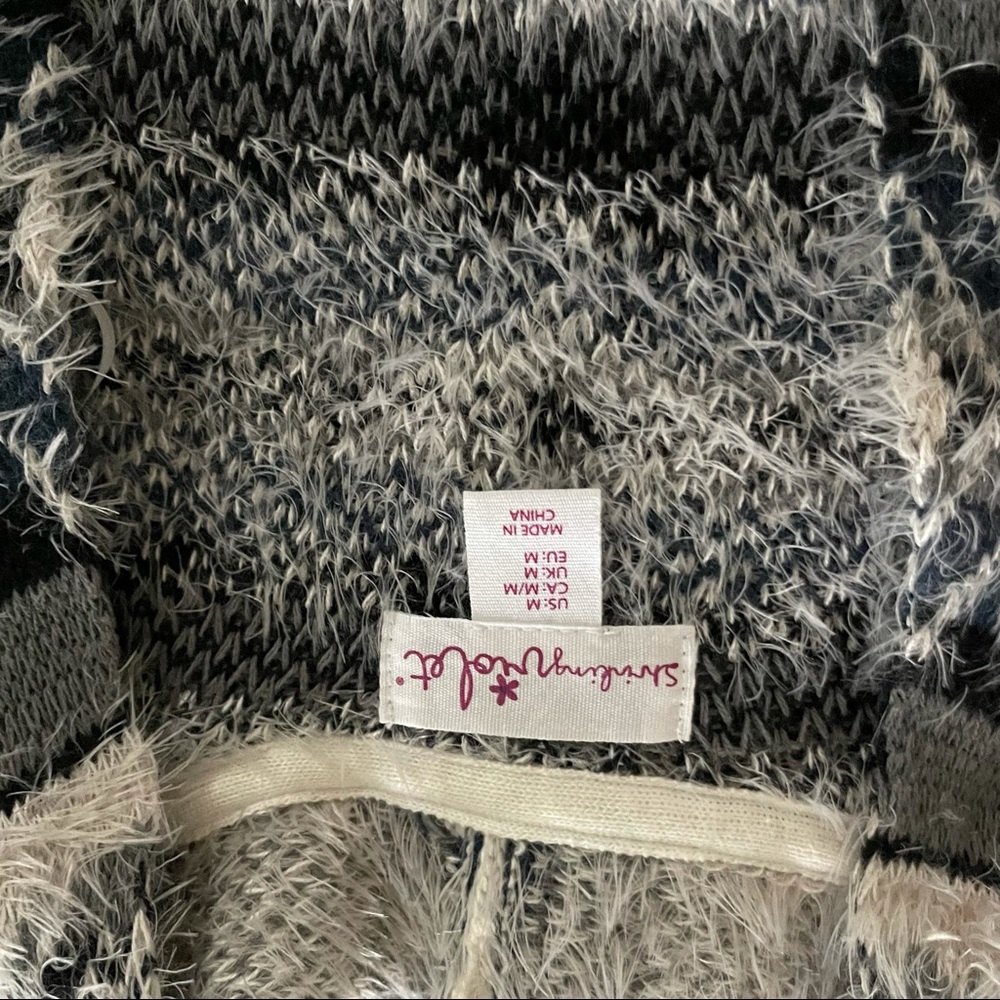 Long, Open Front, Fuzzy Cardigan Size Medium - image 5